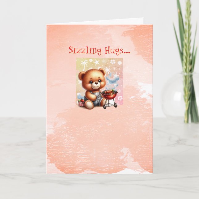 Teddy Bear Happy Birthday Greeting Card (Front)
