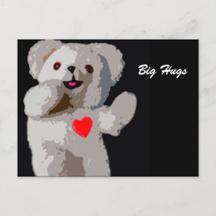 Teddy Bear Heart Postcard