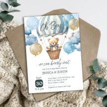 Teddy Bear Hot Air Balloon Baby Shower