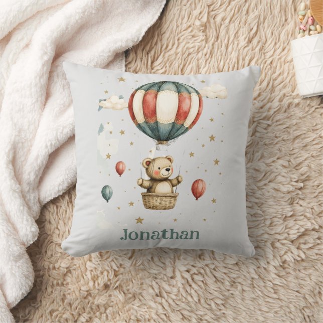 Teddy Bear Hot Air Balloon Cosy Cushion (Blanket)