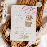 Teddy Bear Hot Air Balloon Gender Reveal Party Invitation<br><div class="desc">Teddy Bear Hot Air Balloon Gender Reveal Party Invitation 
All designs are © PIXEL PERFECTION PARTY LTD</div>