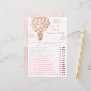 Teddy Bear Hot Air Balloon Guess Who Said It Game