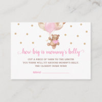 Teddy Bear How Big Is Mummy's Belly Game Card