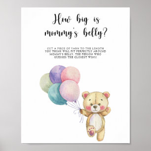Teddy bear - how big is mummy's belly game poster