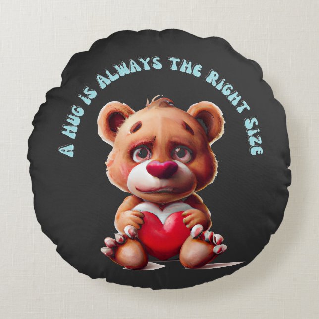  Teddy Bear Hug Round Cushion (Front)
