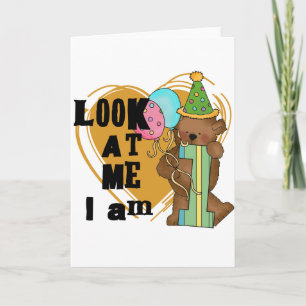Teddy Bear I'm 1 Birthday T-shirts and Gifts Card