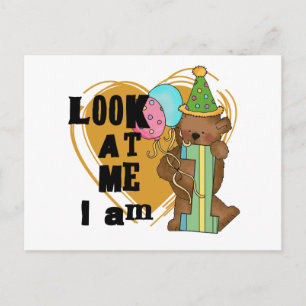 Teddy Bear I'm 1 Birthday T-shirts and Gifts Postcard
