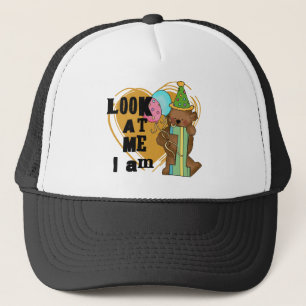 Teddy Bear I'm 1 Birthday T-shirts and Gifts Trucker Hat