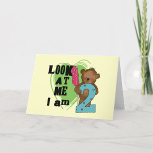 Teddy Bear I'm 2 Birthday T-shirts and Gifts Card