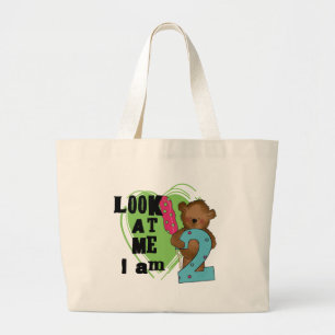 Teddy Bear I'm 2 Birthday T-shirts and Gifts Large Tote Bag