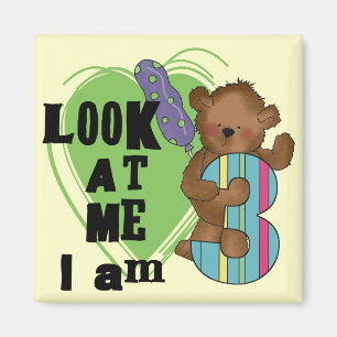 Teddy Bear I'm 3 Birthday Tshirts and Gifts Magnet