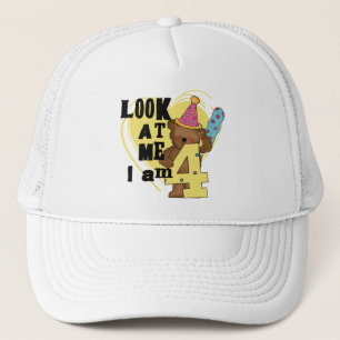 Teddy Bear I'm 4 Birthday Tshirts and Gifts Trucker Hat