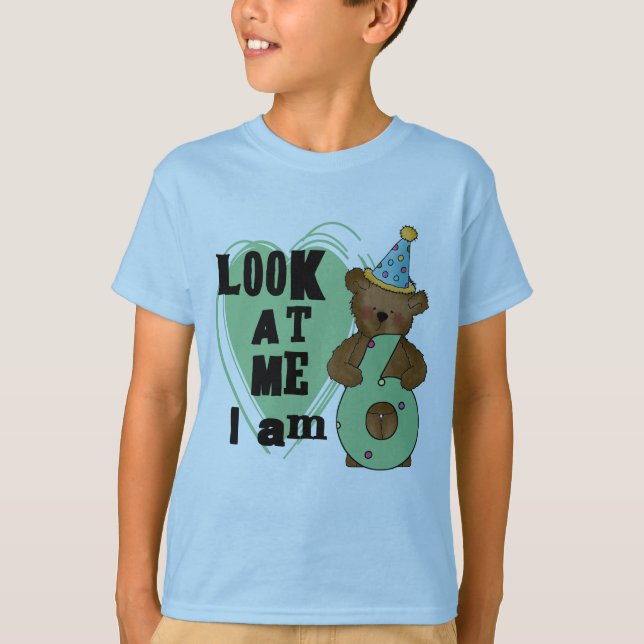 Teddy Bear I'm 6 Birthday T-shirts and Gifts (Front)