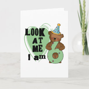 Teddy Bear I'm 6 Birthday T-shirts and Gifts Card