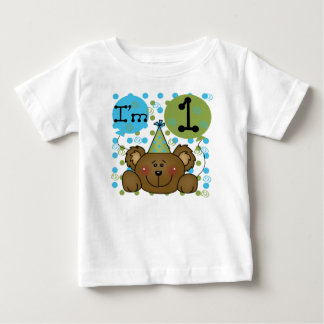 Teddy Bear I'm One First Birthday Baby T-Shirt
