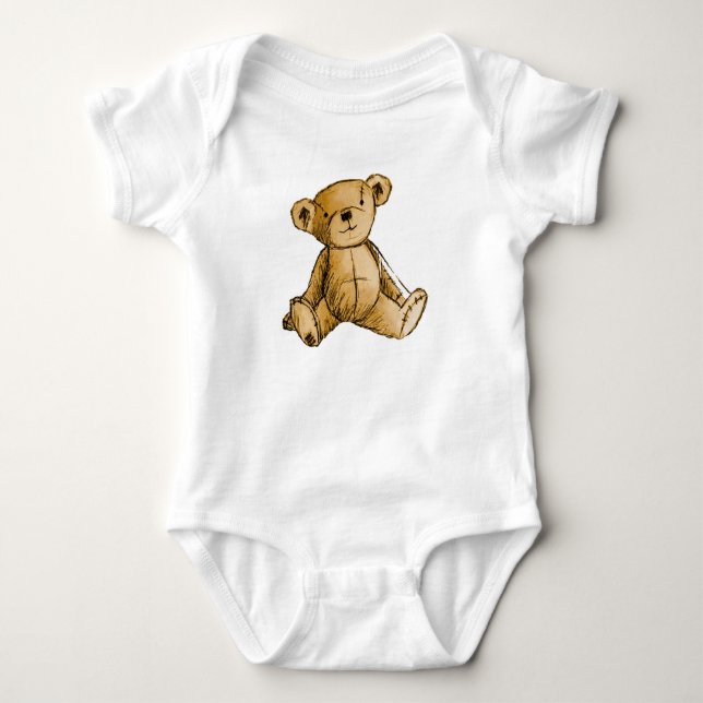 Teddy Bear image for Infant-Creeper Baby Bodysuit (Front)