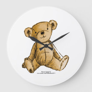 Teddy Bear image for round-large-wall-clock Large Clock