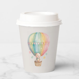 Teddy Bear in a Hot Air Balloon Paper Cups