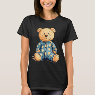 Teddy Bear In Pajama Costume For Bedtime Smiles T-Shirt