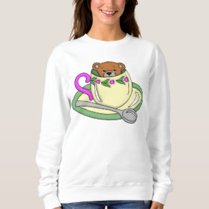 Teddy Bear in Tea Cup Sweatshirt