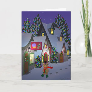 Teddy Bear in Town Card