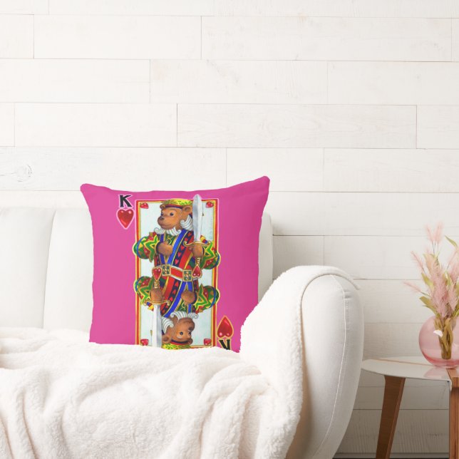 Teddy Bear King of Hearts Cushion (Couch)