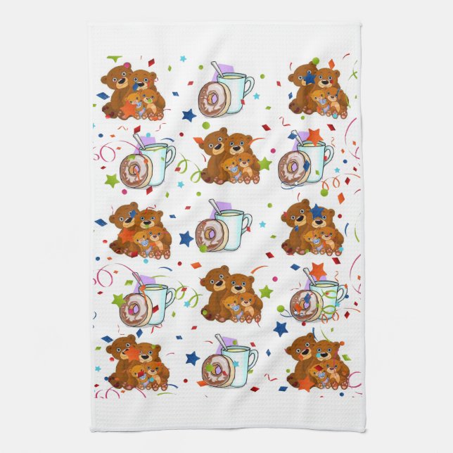 Teddy Bear Kitchen Hand Towel (Vertical)