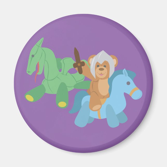 Teddy Bear Knight Magnet (Front)
