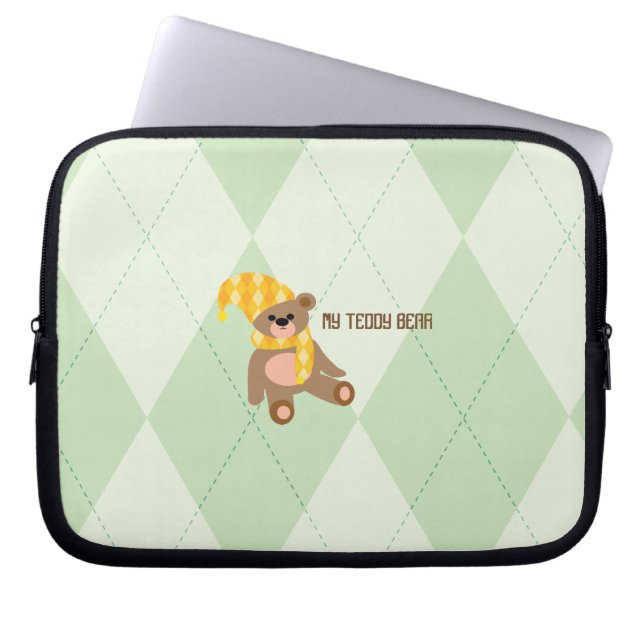 Teddy bear laptop sleeve (Front)