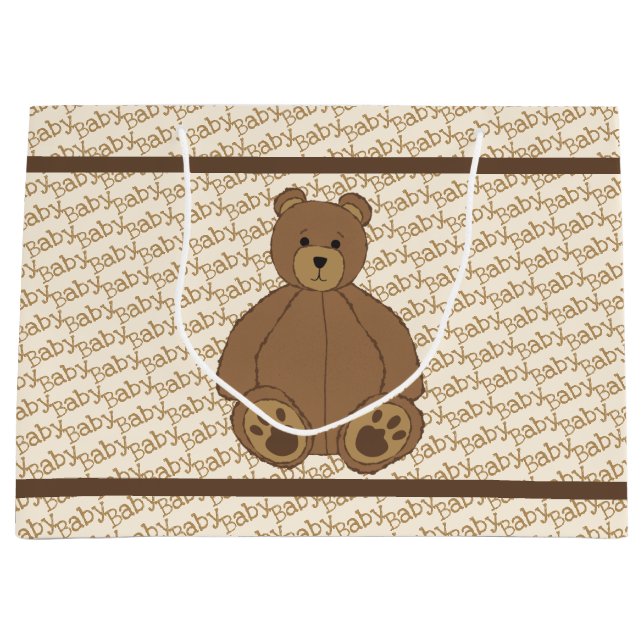 Teddy Bear Large Gift Bag (Front)