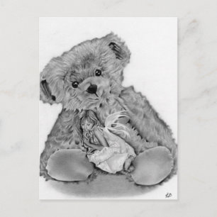 Teddy Bear Little Fairy  Postcard