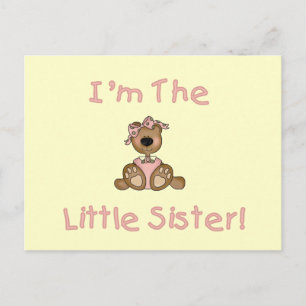 Teddy Bear Little Sister Tshirts and Gifts Postcard