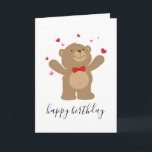 Teddy Bear Love Cute Personalized Birthday Baby Card<br><div class="desc">Teddy Bear Love Cute Personalized Birthday Baby</div>