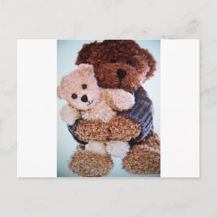 teddy bear love postcard