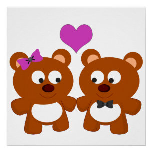 Teddy Bear Love Poster