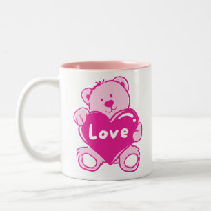 Teddy Bear Love Two-Tone Coffee Mug