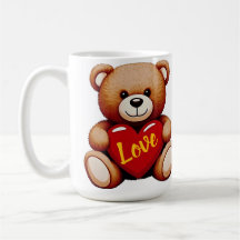 Teddy Bear "Love" Valentine’s Ceramic Mug