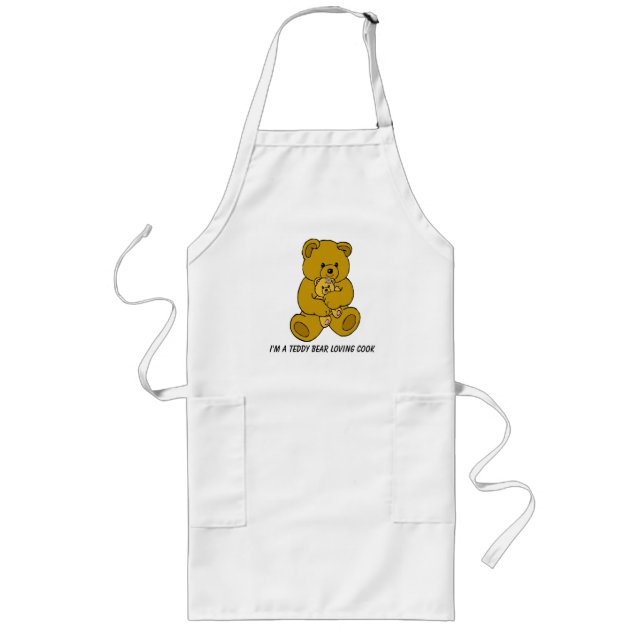 TEDDY BEAR LOVING COOK-APRON LONG APRON (Front)