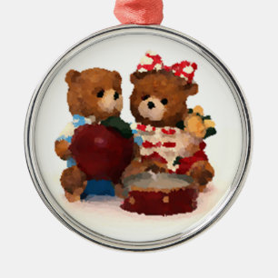 Teddy bear metal tree decoration