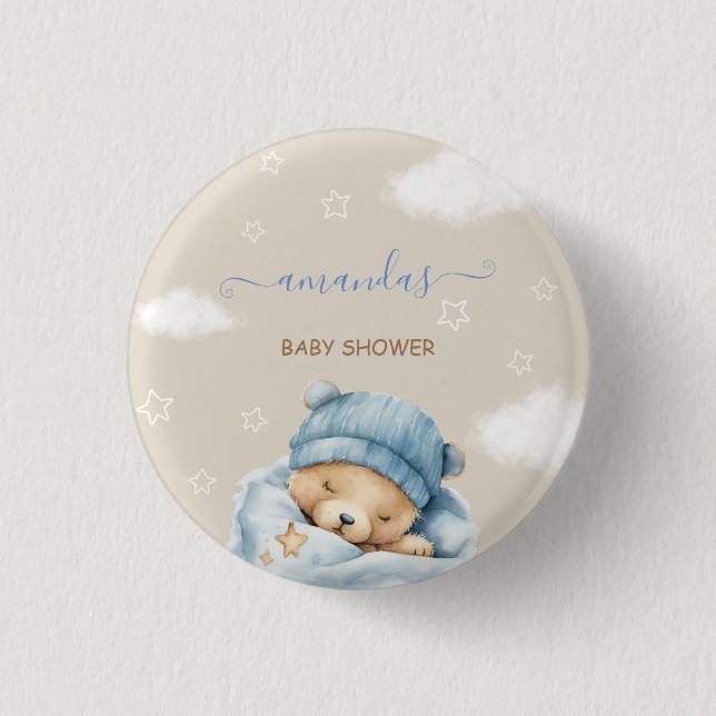 Teddy Bear Minimal Rustic 3 Cm Round Badge (Front)