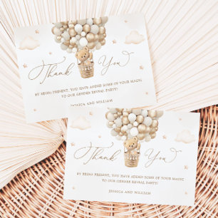 Teddy Bear Neutral Baby Shower Thank You Card