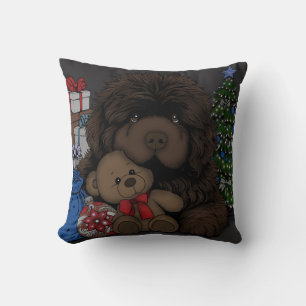 Teddy bear Newfoundland puppy dog Cushion