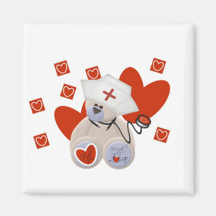 Teddy Bear Nurse Love Tshirts and Gifts Magnet
