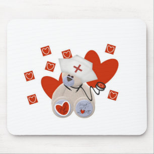 Teddy Bear Nurse Love Tshirts and Gifts Mouse Pad