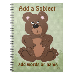 Teddy Bear O1 Spiral Notebook