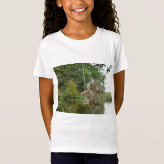 Teddy bear on a swing on a tree T-Shirt