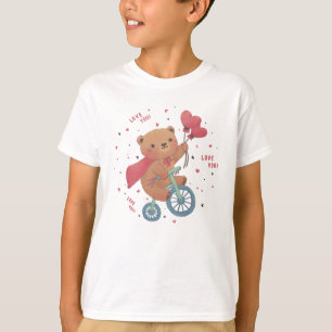 Teddy Bear on Bike: Love You! T-Shirt