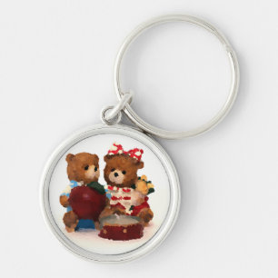 Teddy bear pair key ring