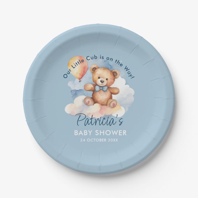 Teddy bear paper plate (Front)