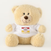 * TEDDY BEAR "Parade Fan" - 3 SIZES W/PMC logos